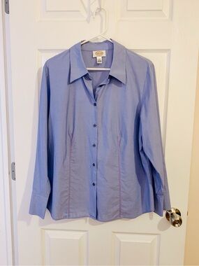Talbots Blue Casual Button Down Shirt - size 14W